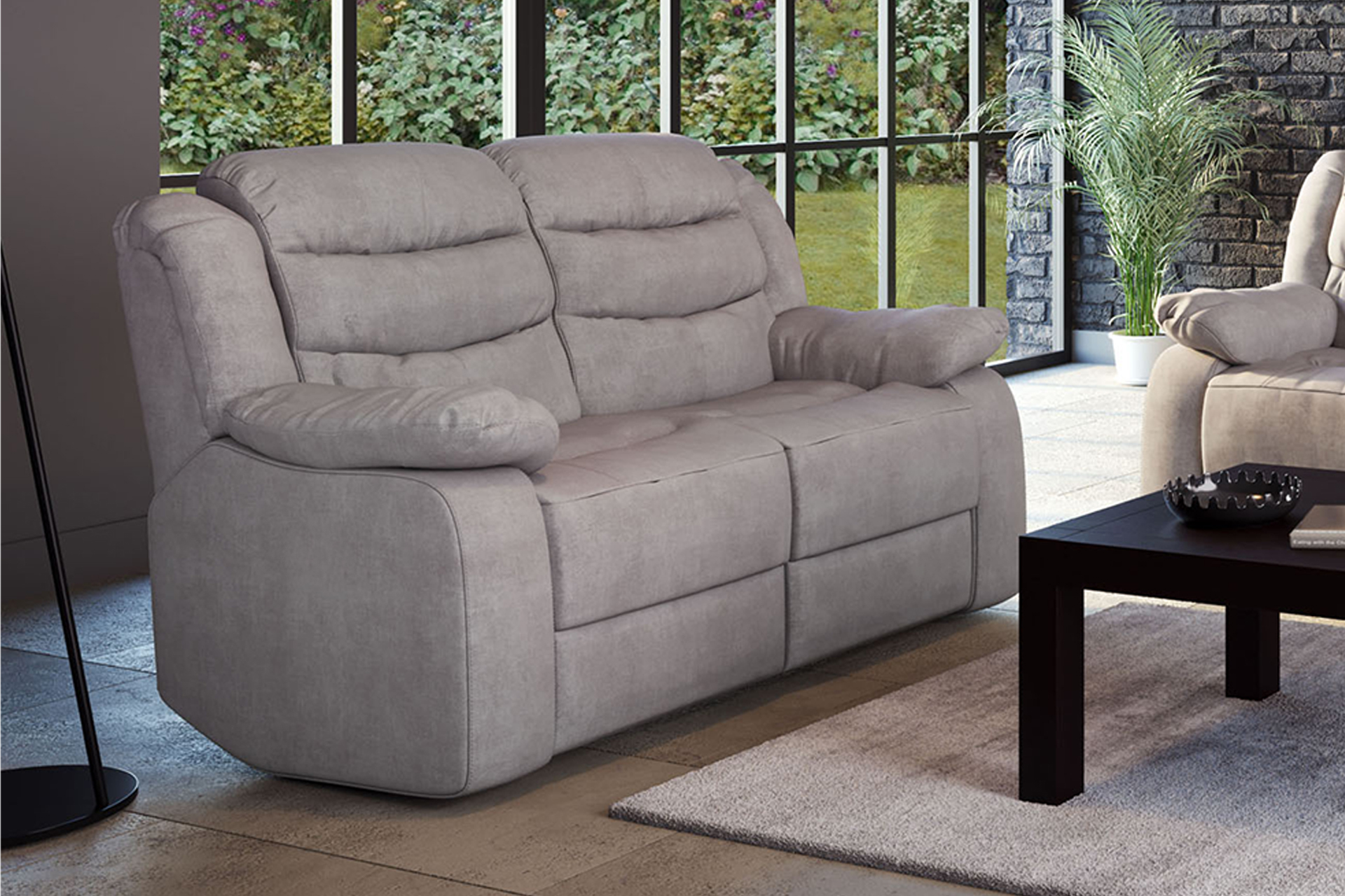 Pachet canapea Borgia 2 locuri extensibilă + 2 perne decorative - imagine 2