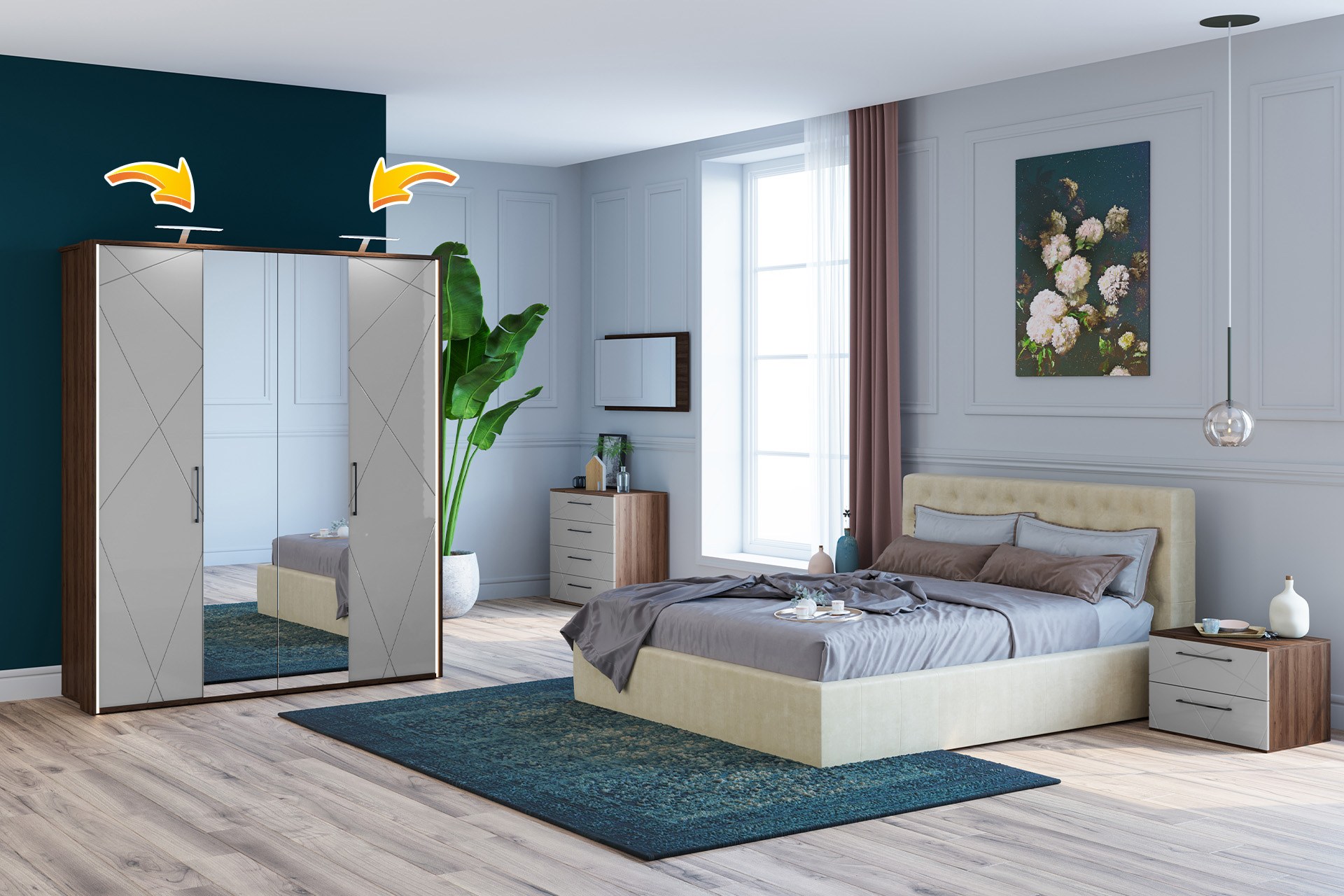 Set 2 lumini LED T Elipsă - imagine 2