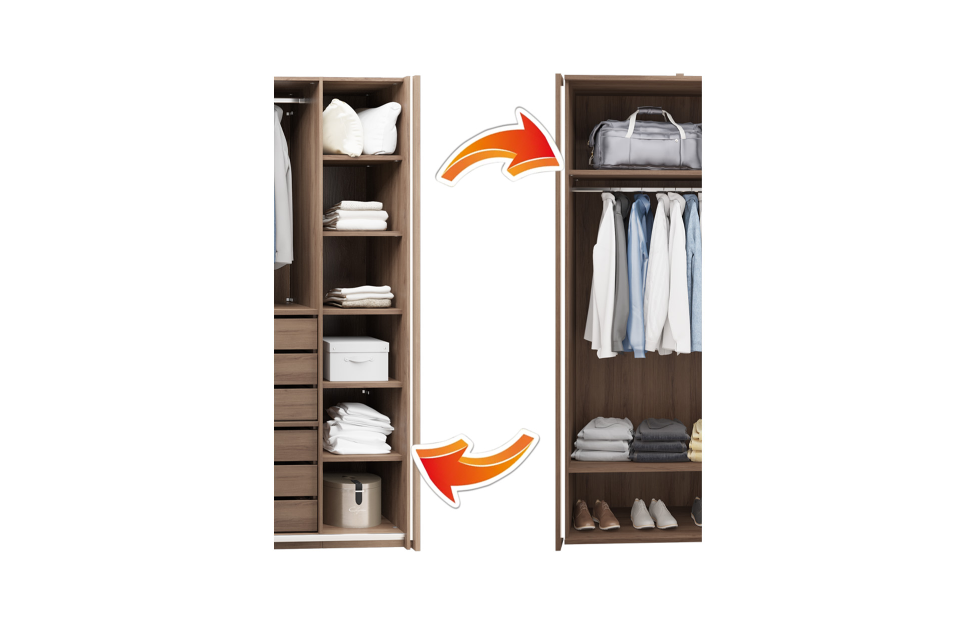 Set profile laterale pentru șifonier cu uși glisante - imagine 2