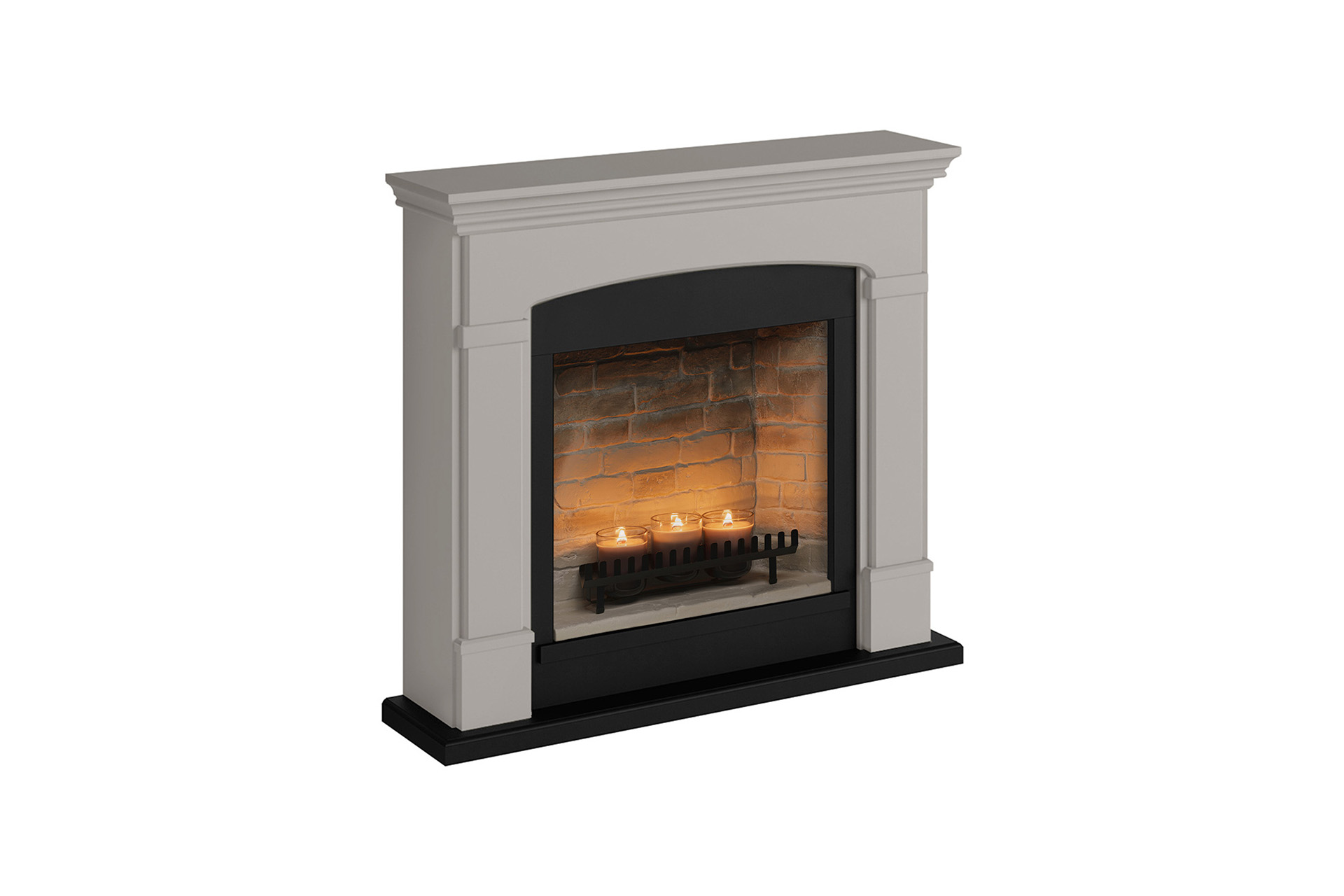 Șemineu Helmi beige + focar ZenFlame FM463BE1 + D611 - imagine 3