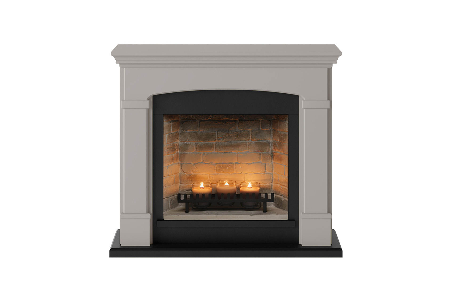 Șemineu Helmi beige + focar ZenFlame FM463BE1 + D611 - imagine 2
