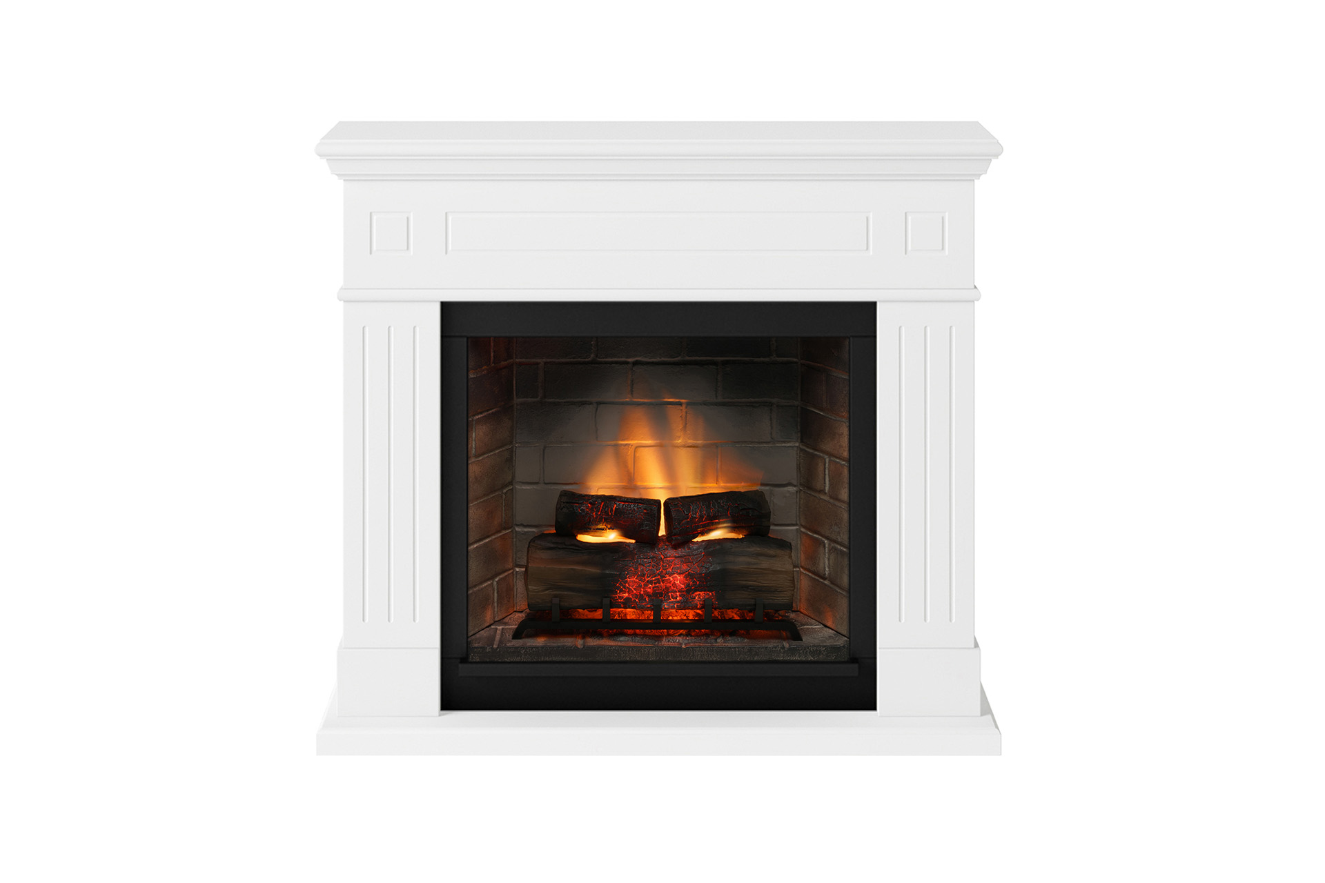 Șemineu Larsen alb + focar electric PowerFlame 2 FM462WH1 + E621EU - imagine 2