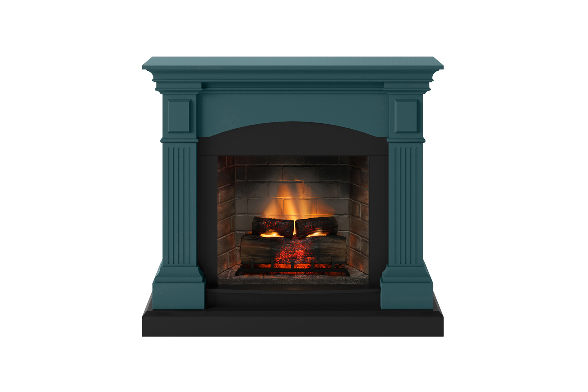 Șemineu Magna turcoaz + focar electric PowerFlame 2 FM464TU1 + E621EU - imagine 2