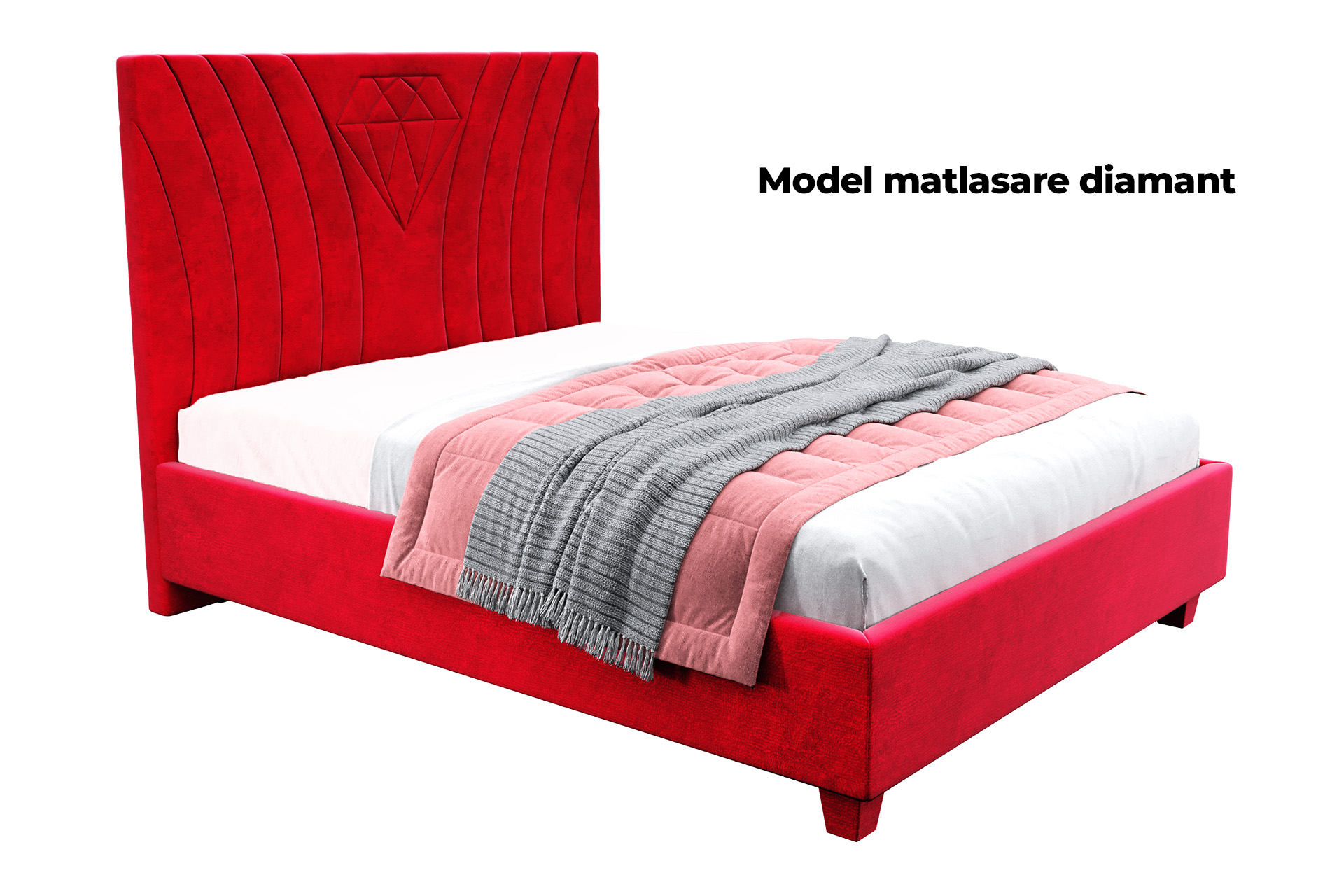Pachet pat City tapițat integral + 2 perne decorative - imagine 9