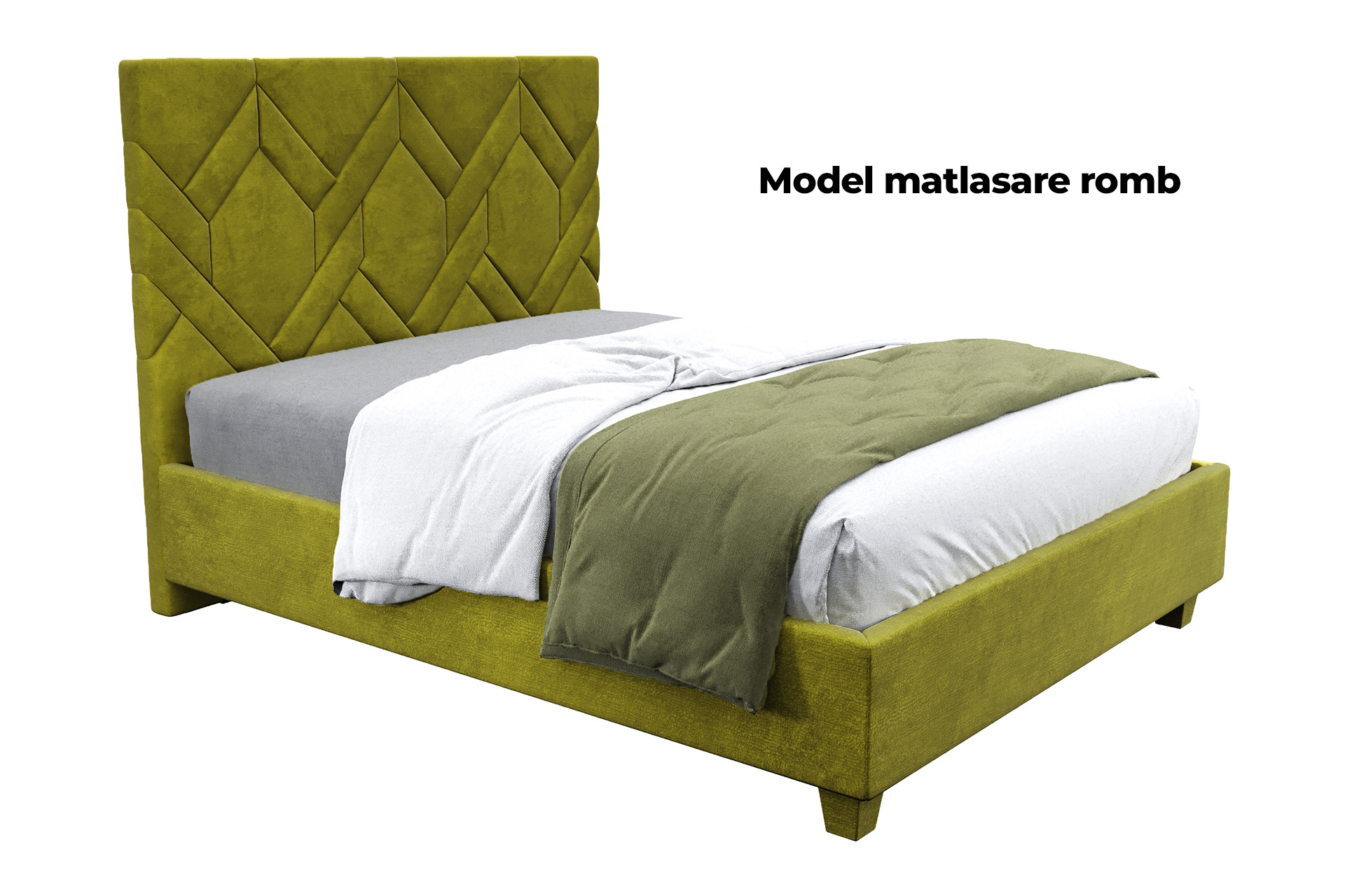 Pachet pat City tapițat integral + 2 perne decorative - imagine 7
