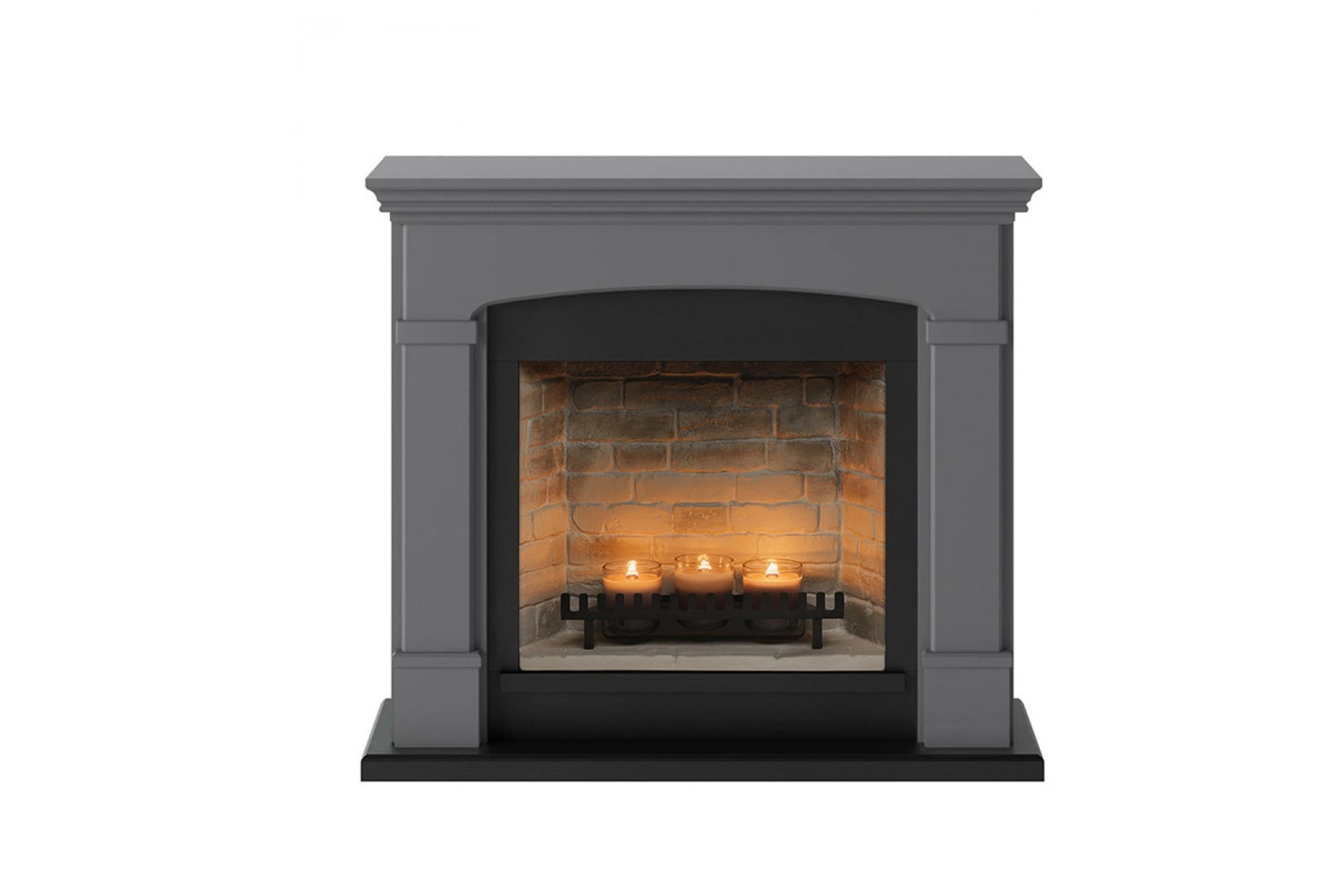 Șemineu Helmi gri + focar ZenFlame FM463GR3 + D611 - imagine 2