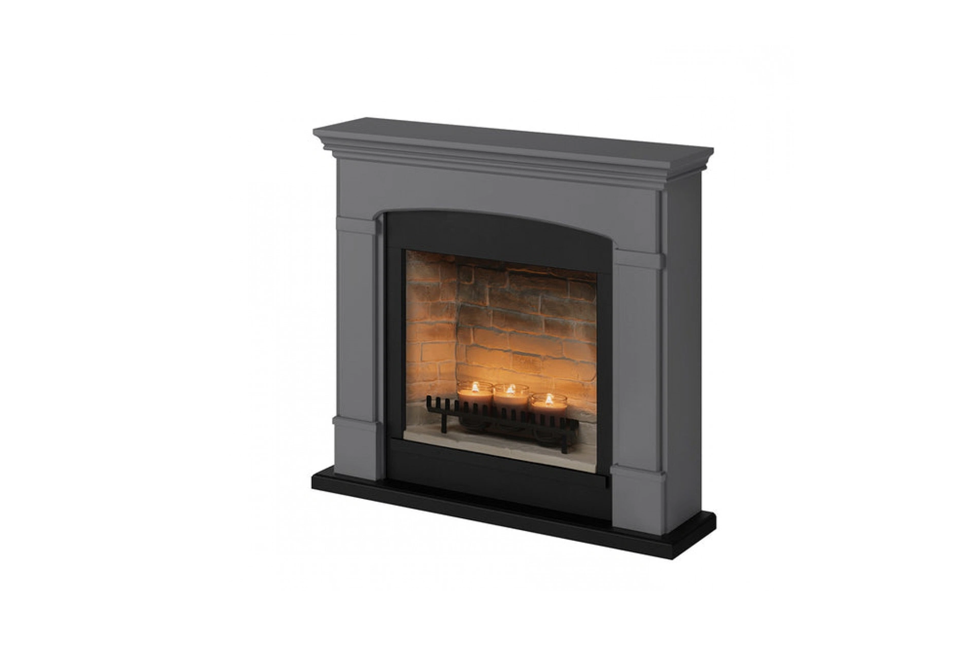 Șemineu Helmi gri + focar ZenFlame FM463GR3 + D611 - imagine 5