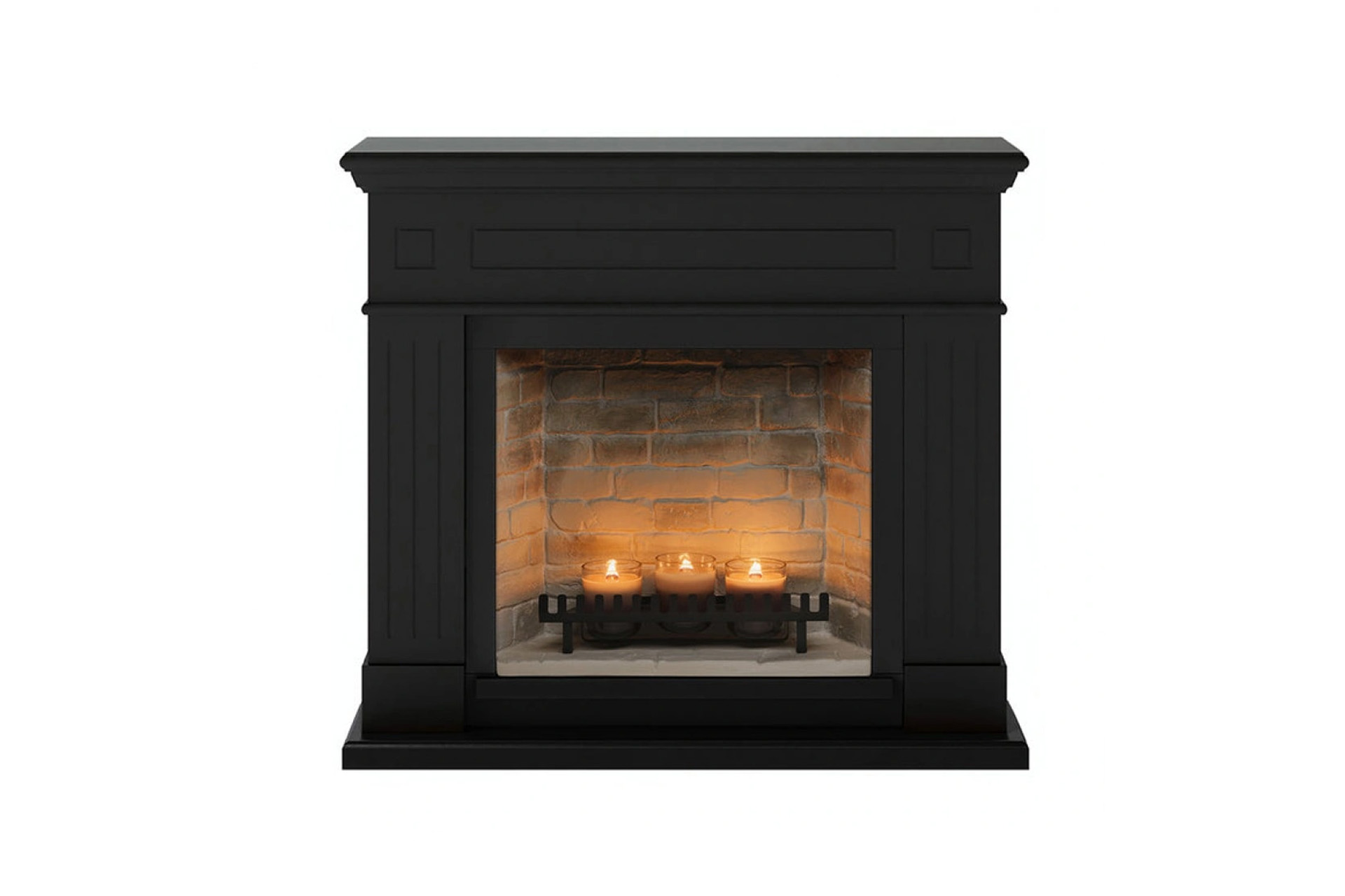 Șemineu Larsen negru + focar ZenFlame FM462BL1 + D611 - imagine 2