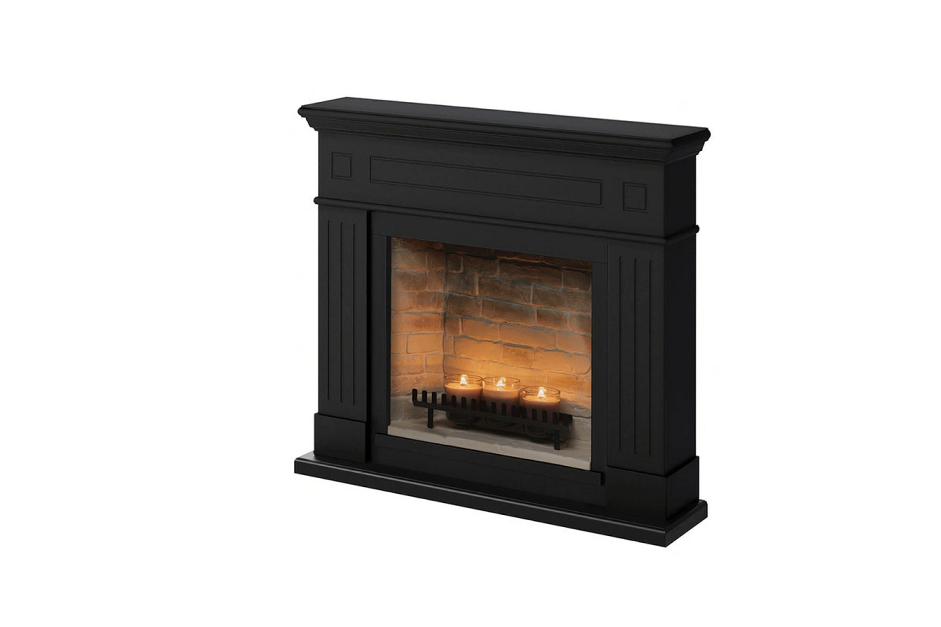 Șemineu Larsen negru + focar ZenFlame FM462BL1 + D611 - imagine 3
