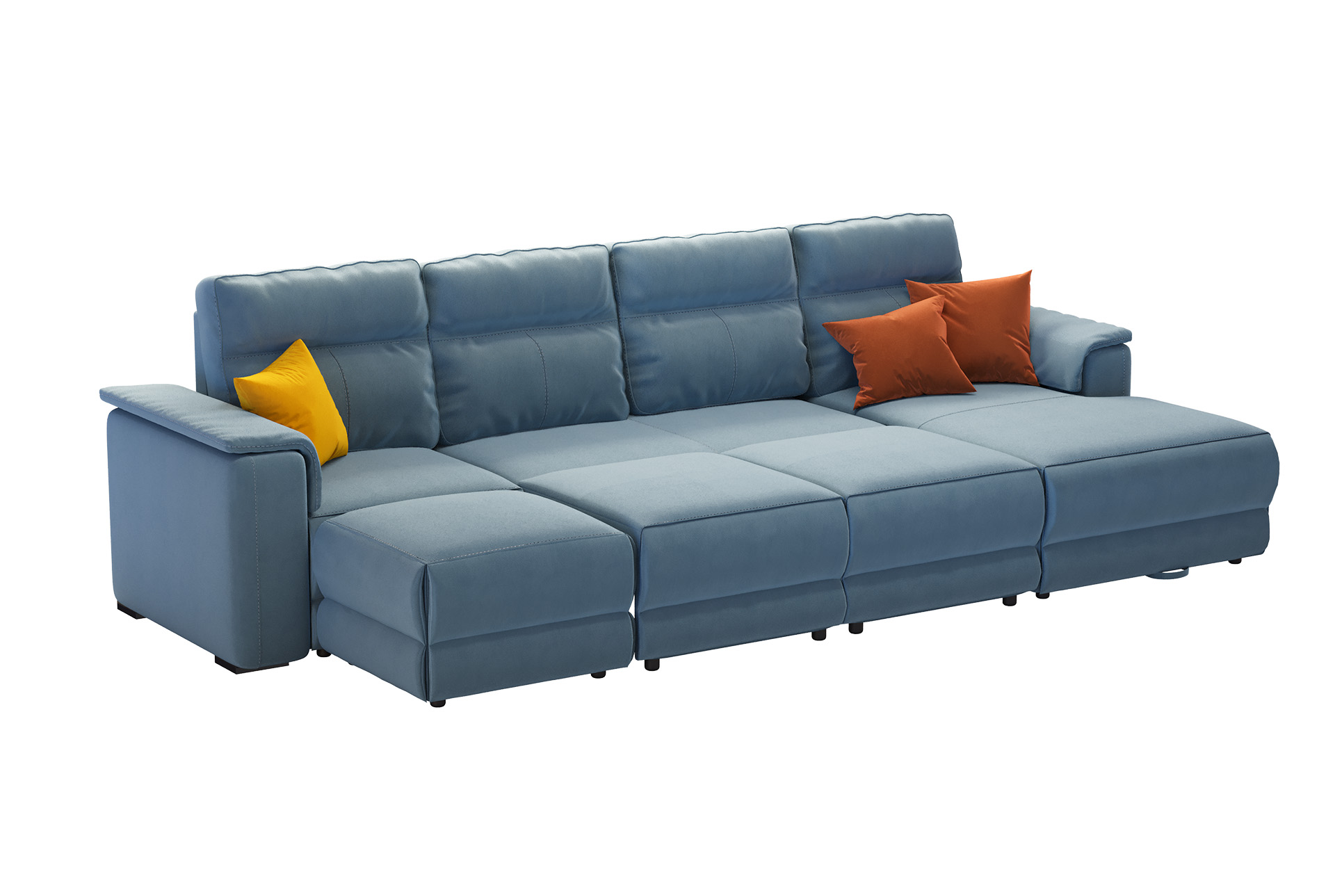 Pachet colțar modular extensibil Avalon cu ladă pentru depozitare dreapta + 2 perne decorative - imagine 6