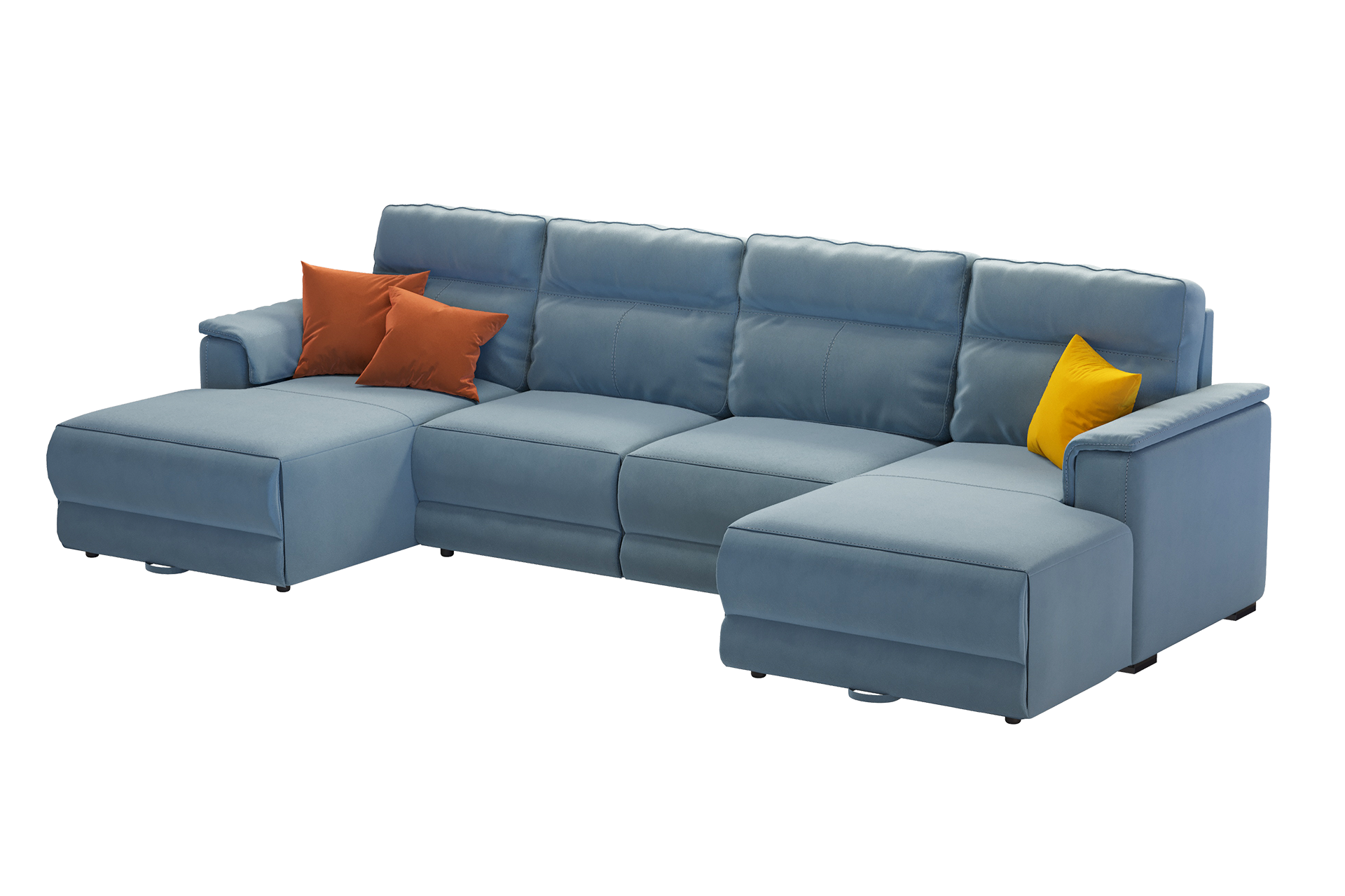 Pachet colțar modular extensibil Avalon U cu ladă pentru depozitare + 2 perne decorative - imagine 3