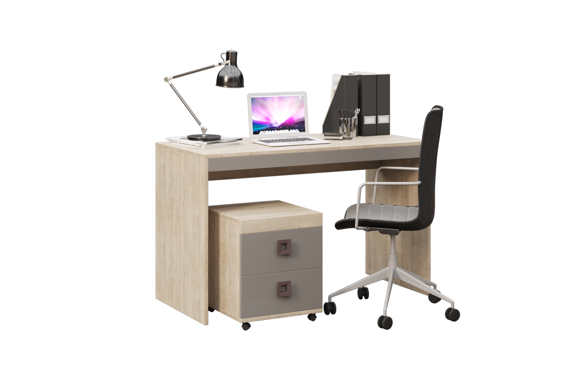 Pachet birou Domino River silver cu modul mobil - imagine 2
