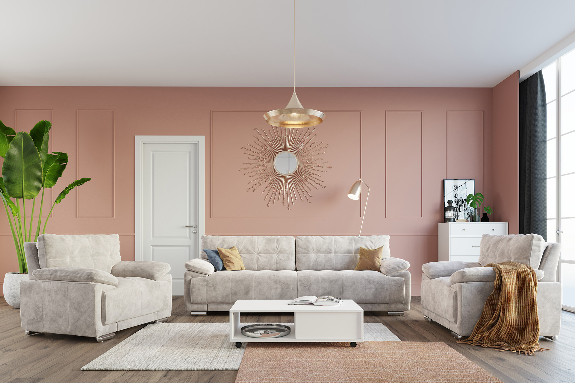 Pachet fotoliu California + 2 perne decorative - imagine 4