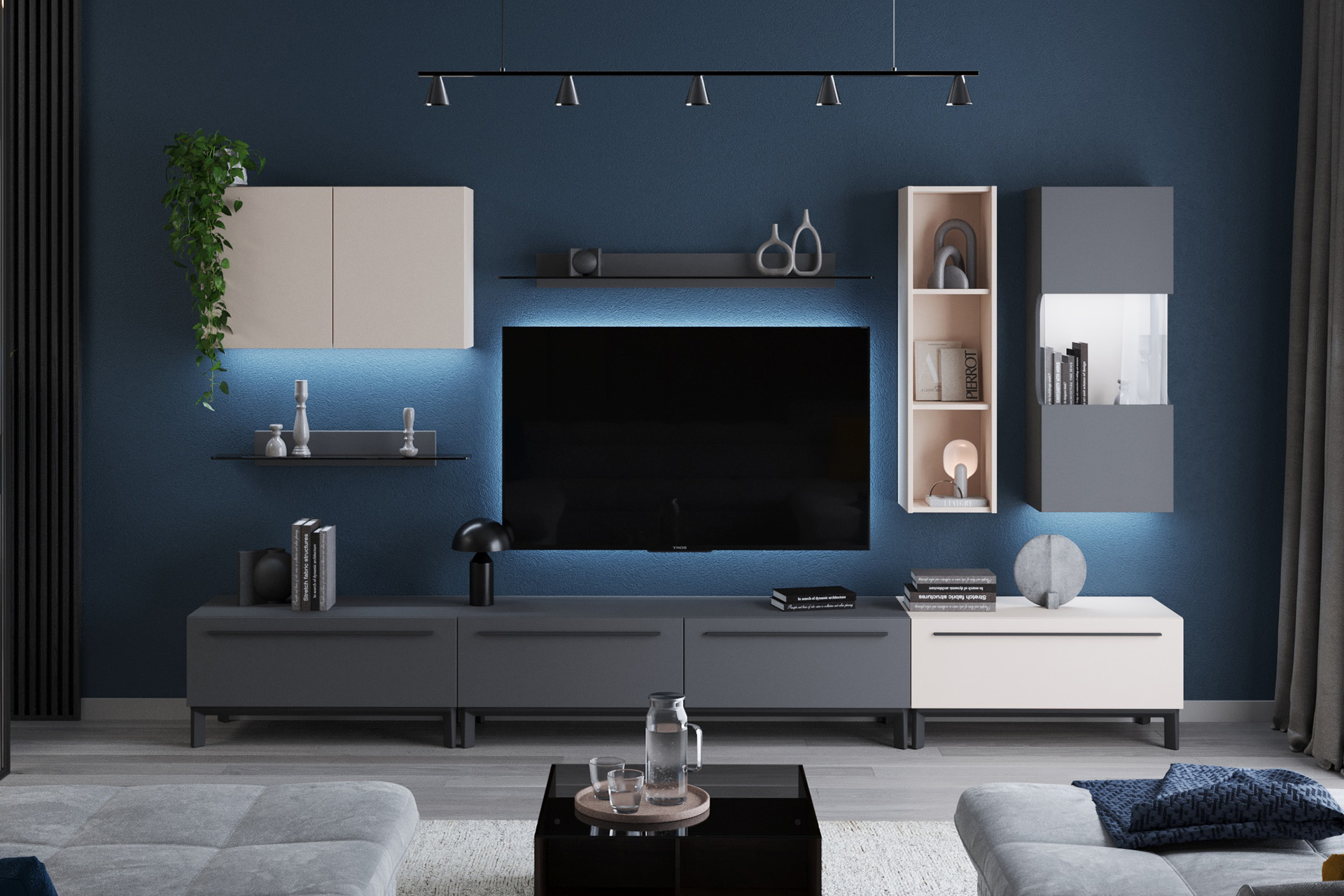 Living Nox L352 gri diamant/cașmir - imagine 5