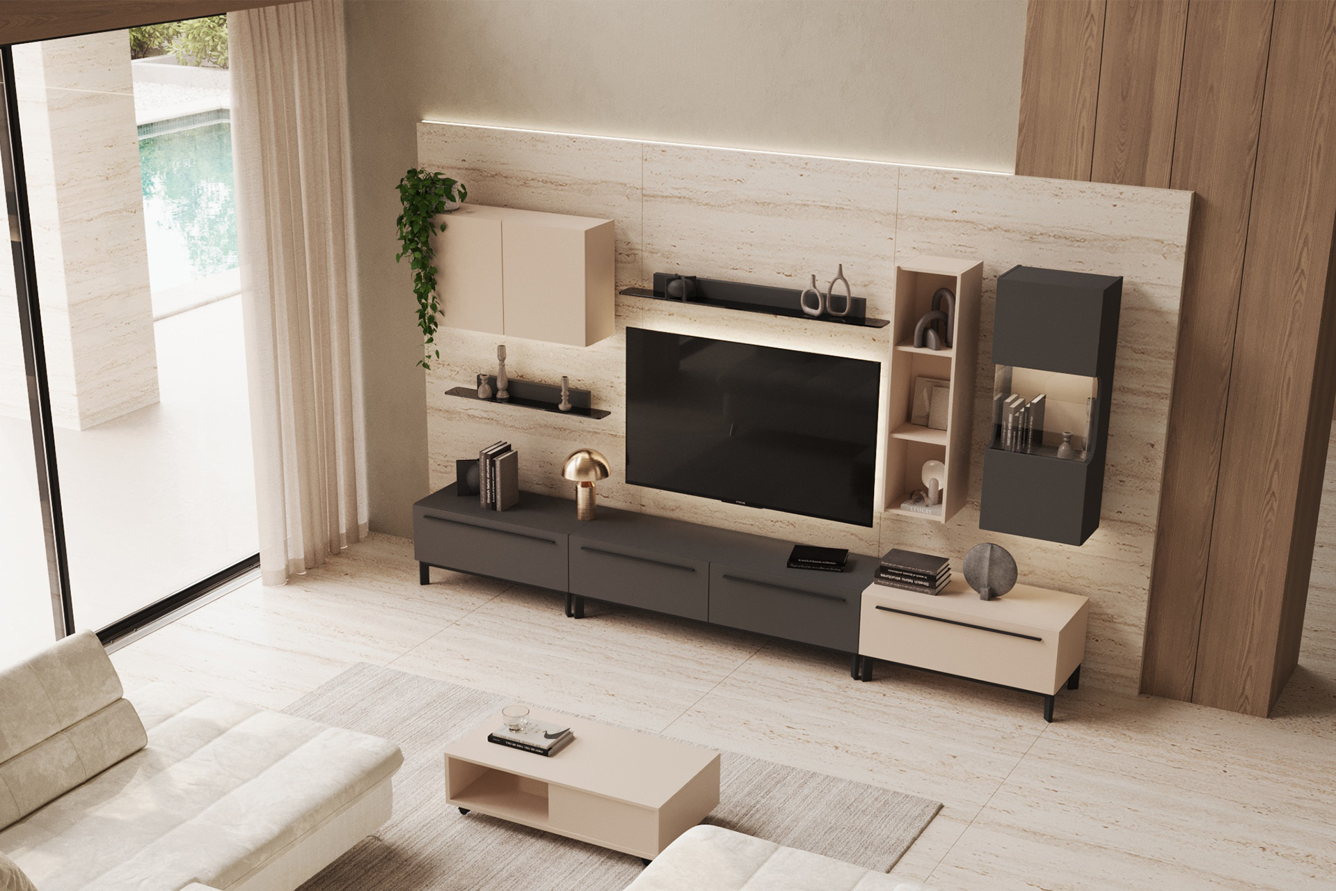 Living Nox L352 gri diamant/cașmir - imagine 4