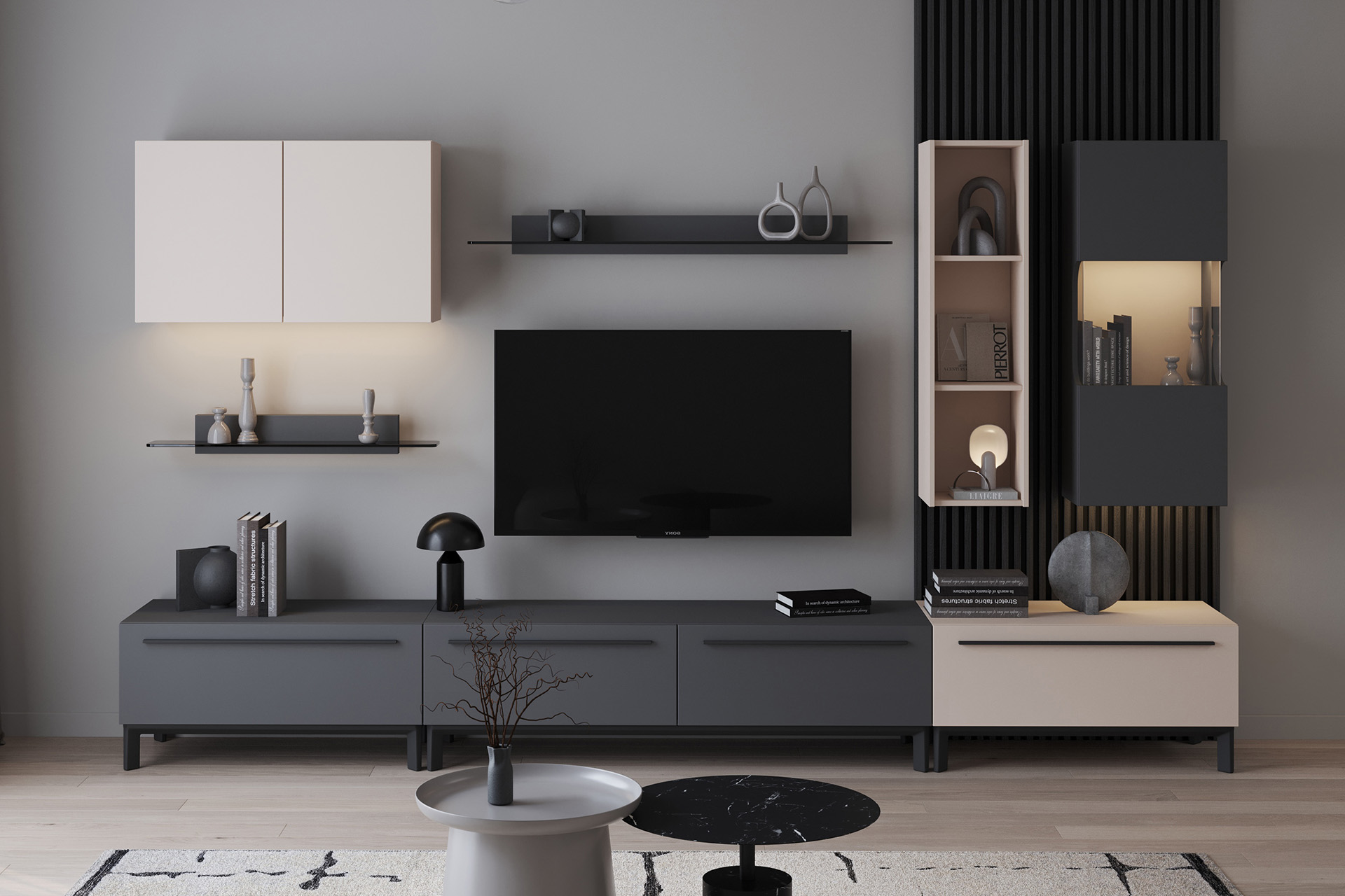 Living Nox L352 gri diamant/cașmir - imagine 8
