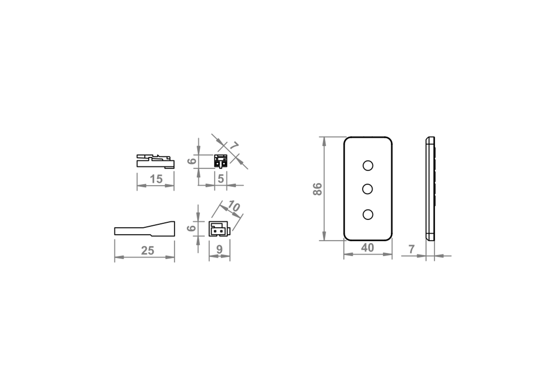 Întrerupător LED cu dimmer și telecomandă - imagine 4