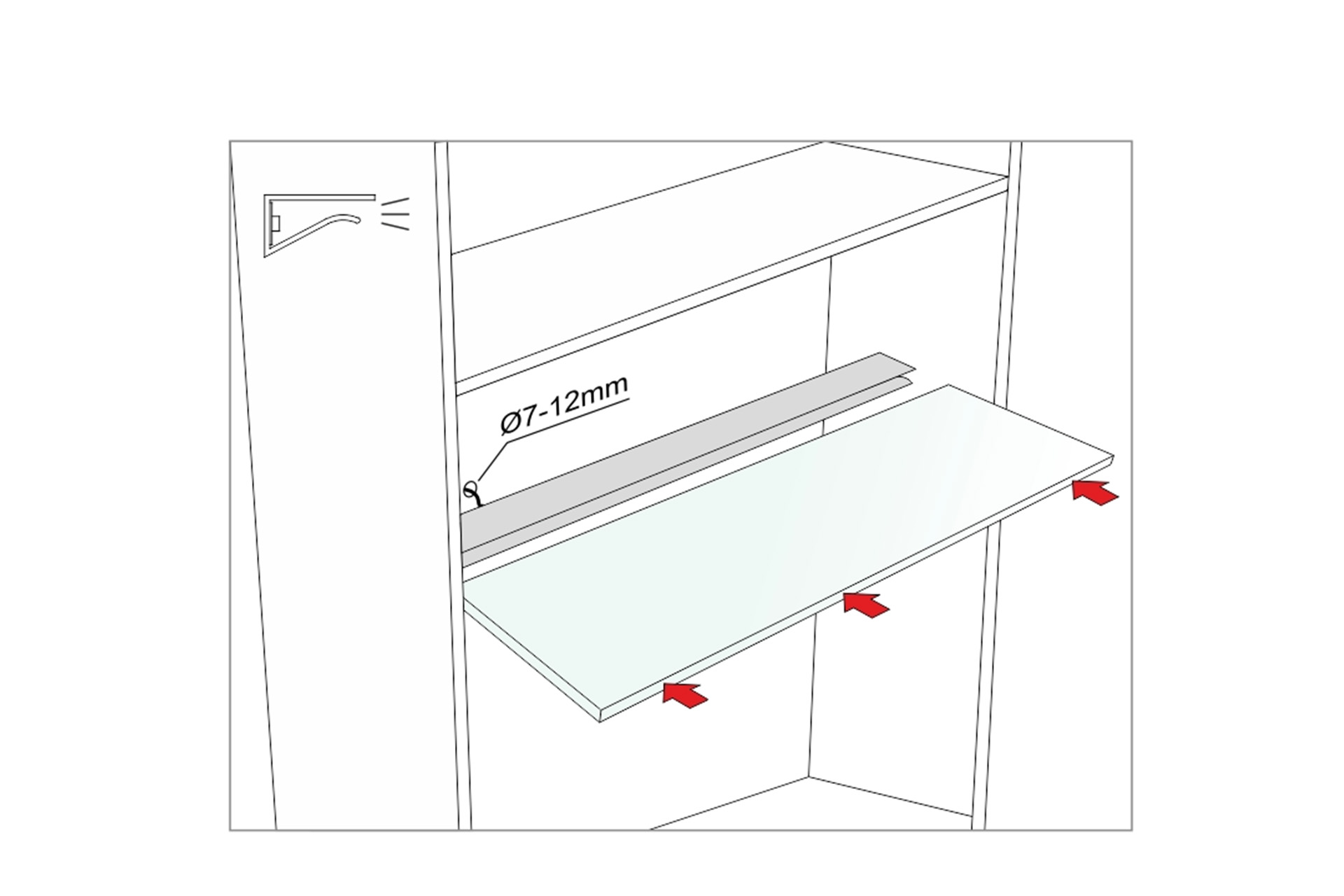 Profil cu bandă LED COB Zeta Glasline L40 - imagine 3